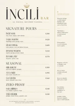 Boutique Pour Card menu template preview