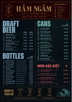 Editorial Cellar menu template preview
