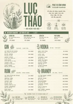 Botanical Infusion menu template preview