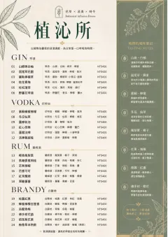Botanical Infusion menu template preview