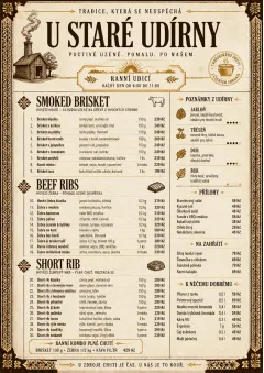 Heritage Tradition menu template preview