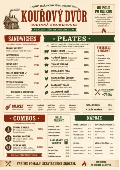 Family Style Feast menu template preview