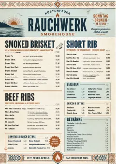 Heritage Tradition menu template preview