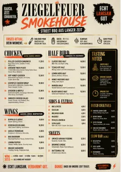 Street Stall Energy menu template preview