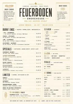 Fine Regional menu template preview