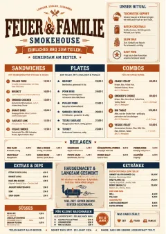 Family Style Feast menu template preview