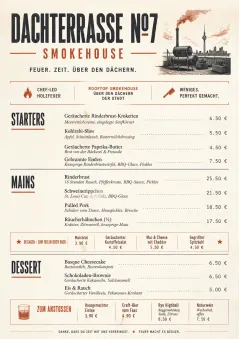 Chef Carte Brève menu template preview