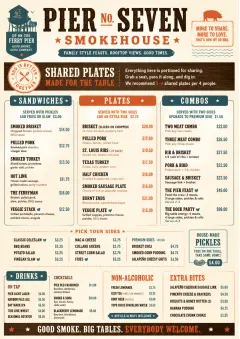 Family Style Feast menu template preview