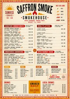 Spice Market Bold menu template preview