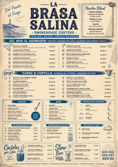 Coastal Regional menu template preview