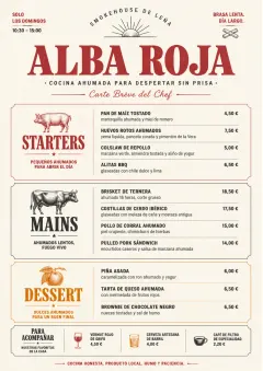 Chef Carte Brève menu template preview