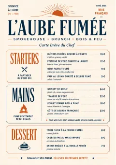 Chef Carte Brève menu template preview