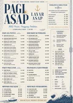 Coastal Regional menu template preview