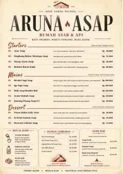 Chef Carte Brève menu template preview