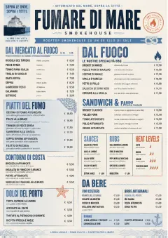 Coastal Regional menu template preview