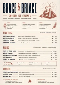 Chef Carte Brève menu template preview