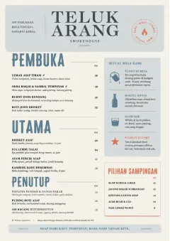 Chef Carte Brève menu template preview
