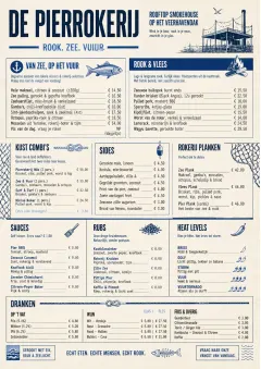 Coastal Regional menu template preview