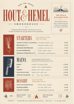 Chef Carte Brève menu template preview