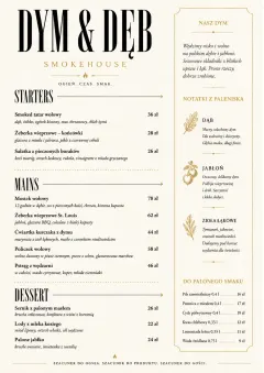 Chef Carte Brève menu template preview