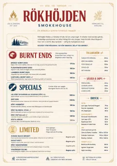 Fine Regional menu template preview