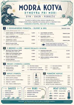 Coastal Regional menu template preview