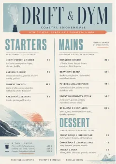 Chef Carte Brève menu template preview