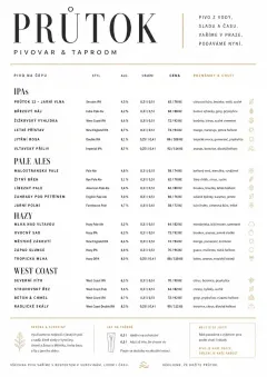 Modern Minimal Pour menu template preview