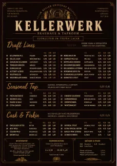 Editorial Cellar menu template preview