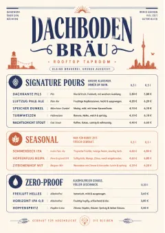 Boutique Pour Card menu template preview