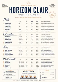 Modern Minimal Pour menu template preview
