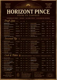 Editorial Cellar menu template preview
