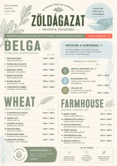 Botanical Infusion menu template preview