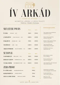Boutique Pour Card menu template preview