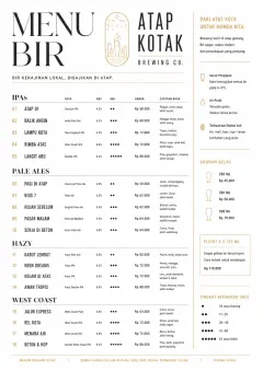 Modern Minimal Pour menu template preview
