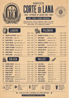 Heritage Taproom menu template preview