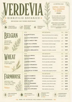 Botanical Infusion menu template preview