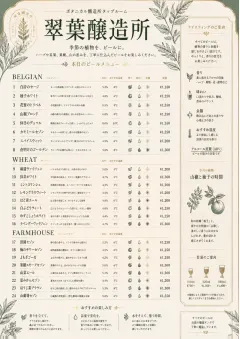 Botanical Infusion menu template preview