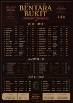 Editorial Cellar menu template preview