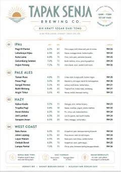 Modern Minimal Pour menu template preview