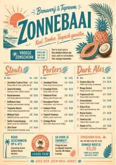 Tropical Refresh menu template preview