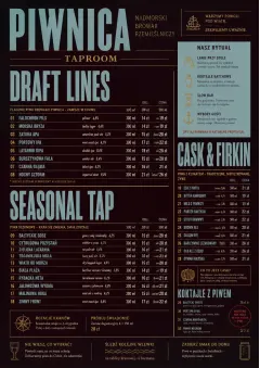 Editorial Cellar menu template preview