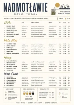 Modern Minimal Pour menu template preview