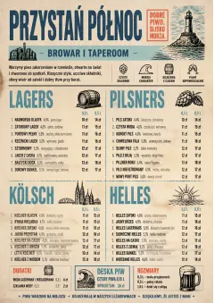 Heritage Taproom menu template preview