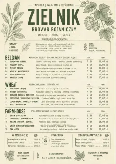 Botanical Infusion menu template preview