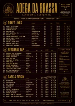 Editorial Cellar menu template preview