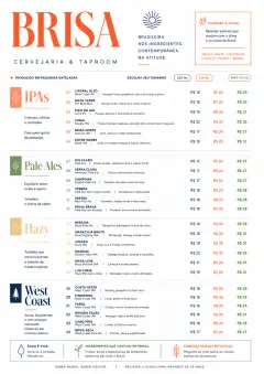 Modern Minimal Pour menu template preview