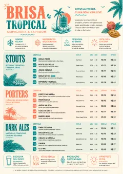 Tropical Refresh menu template preview