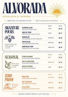 Boutique Pour Card menu template preview