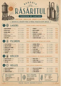 Heritage Taproom menu template preview